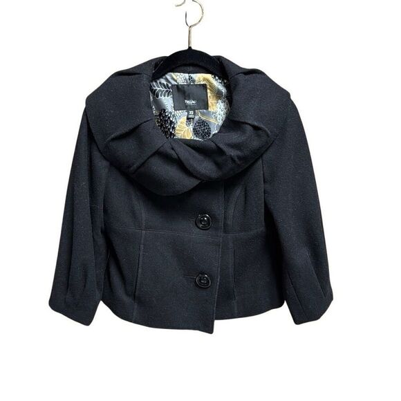 Mossimo Women’s Black Wool Blend Pea Coat Size XS - Picture 1 of 7